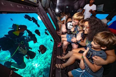 Glass-bottomed semi-submarine